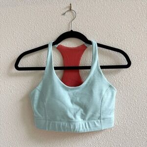 Outdoor Voices Sports Bra Womens Small Blue Excellent Racerback Mesh Activewear